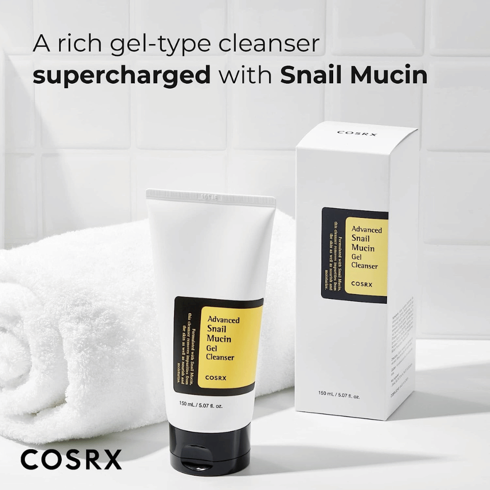 Experience the Magic of Snail Mucin: COSRX Gel Cleanser for Deep Hydration and Renewal!